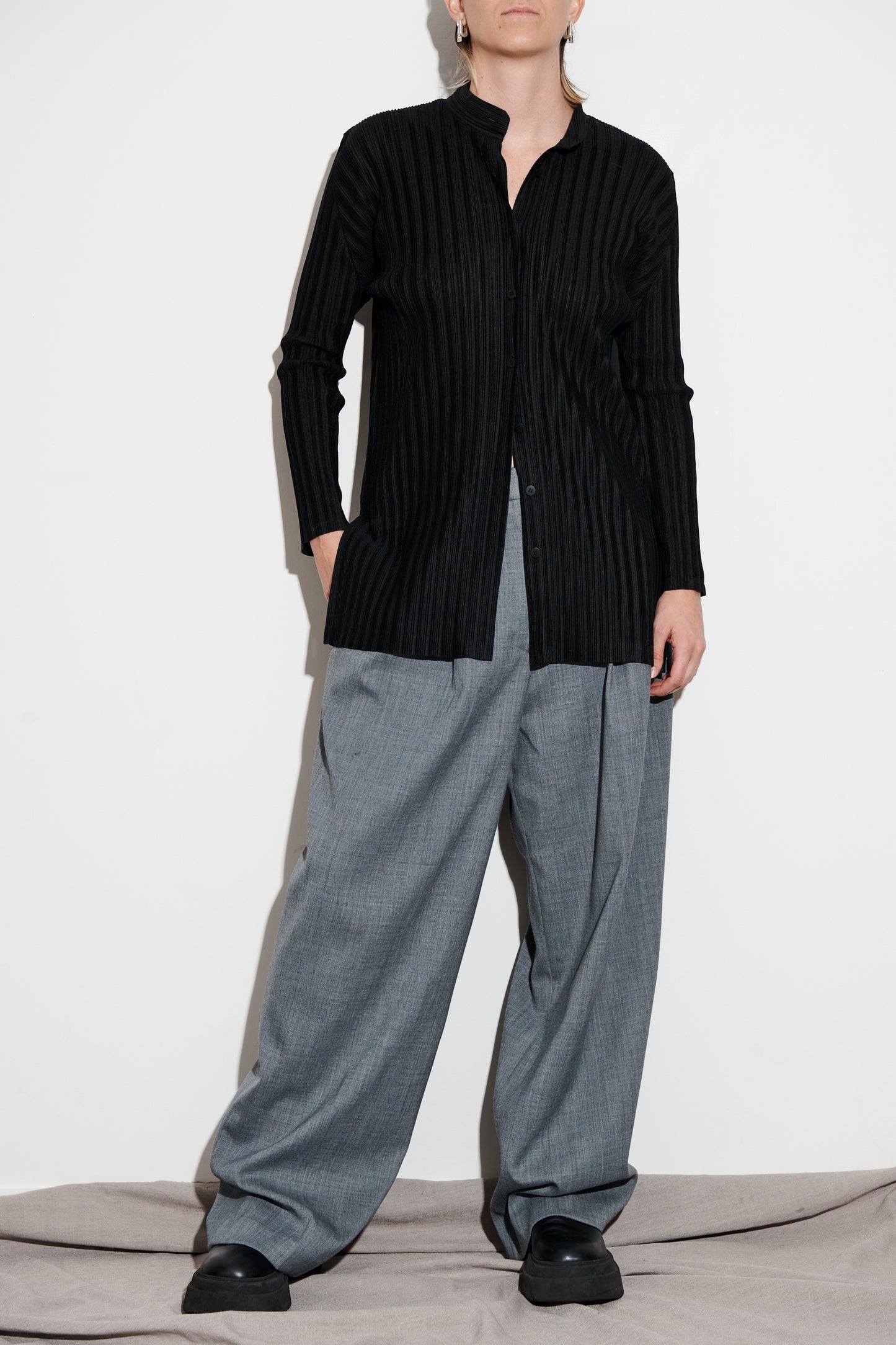 Issey Miyake Pleats Please Long-Sleeved Shirt