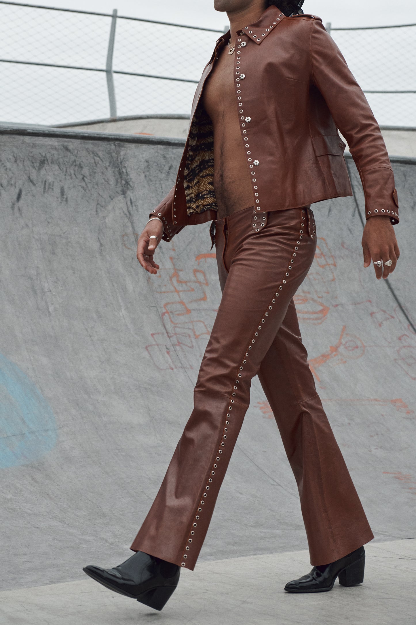 Dolce & Gabbana Studded Leather Pants