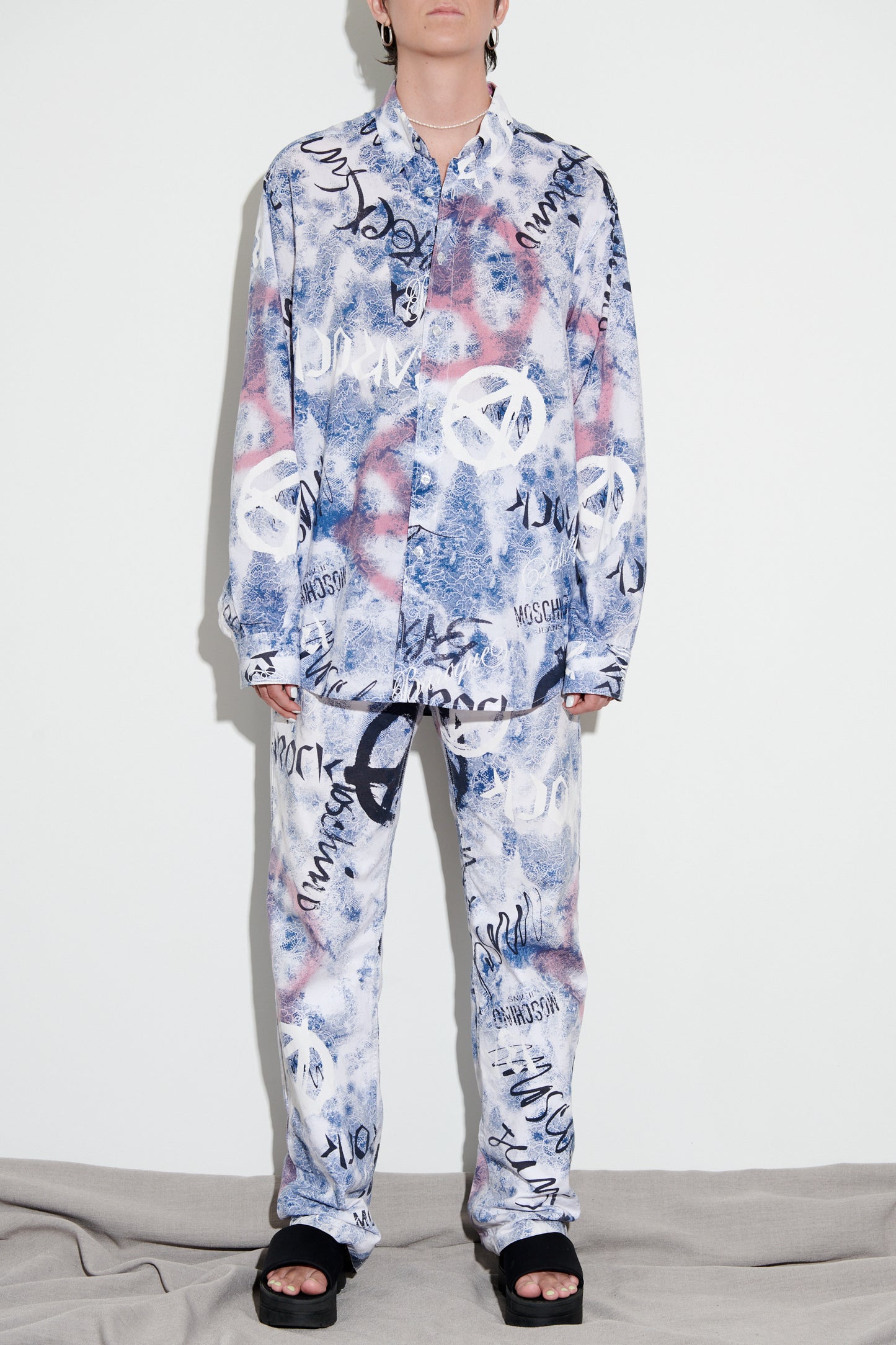 Moschino Graffiti Monogram Print Shirt