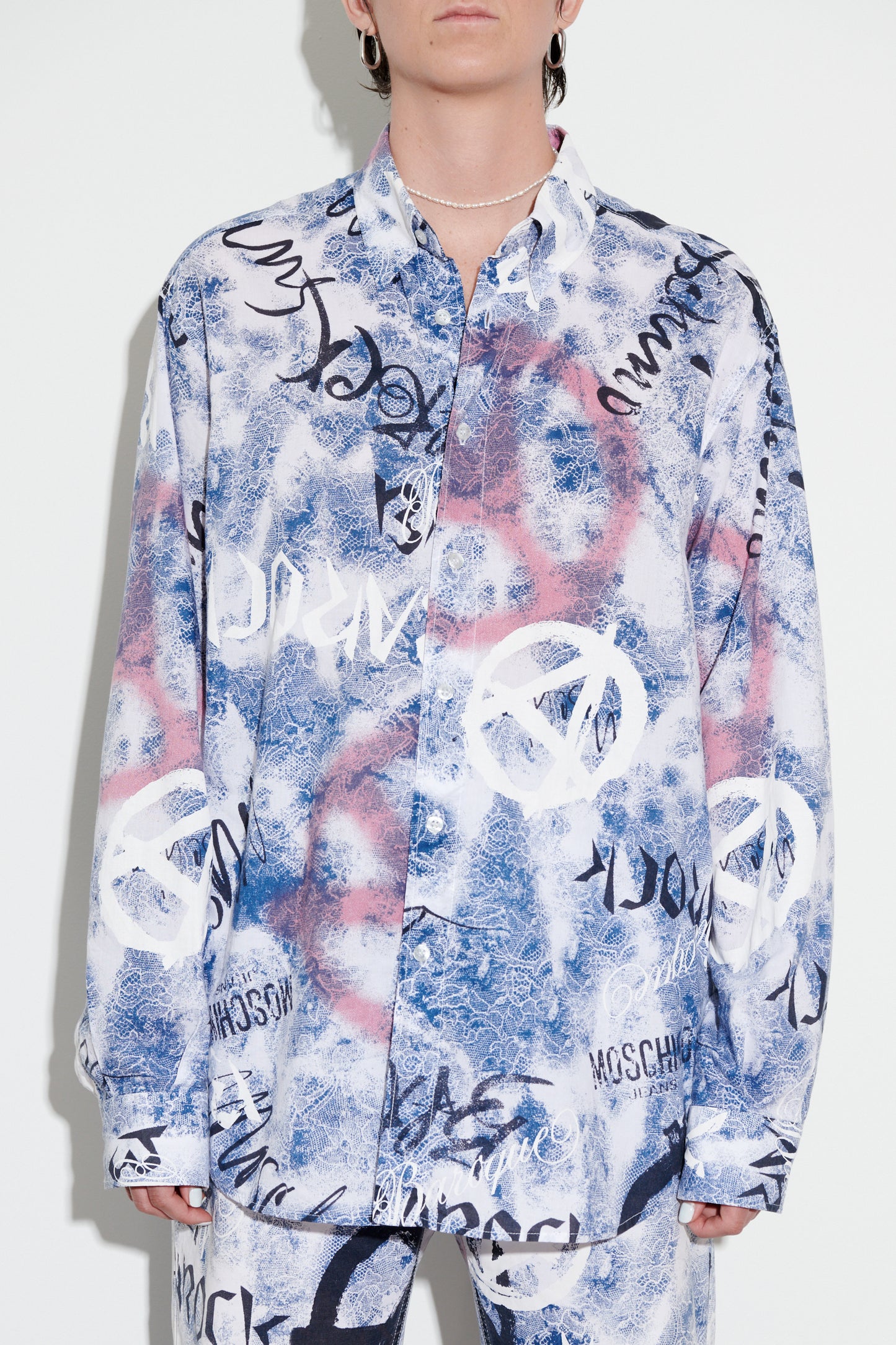 Moschino Graffiti Monogram Print Shirt