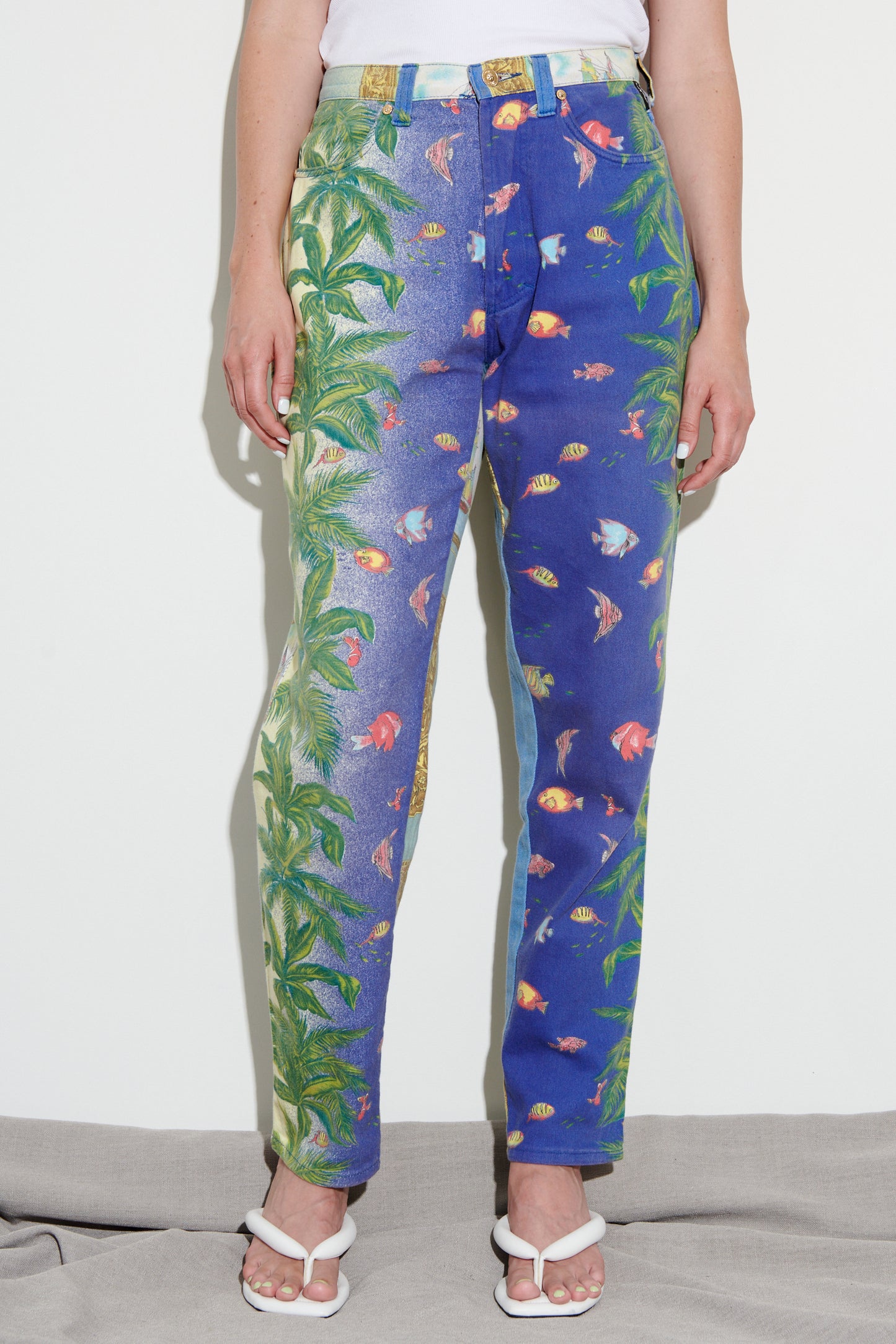 Versace Jeans Couture Ocean Print Pants