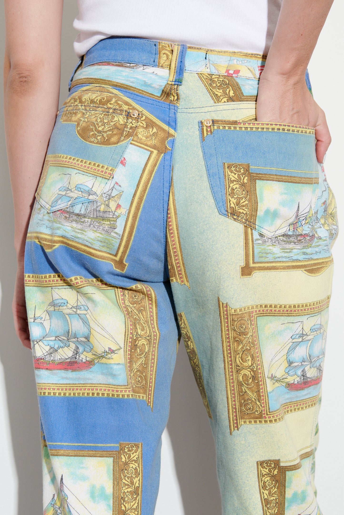 Versace Jeans Couture Ocean Print Pants
