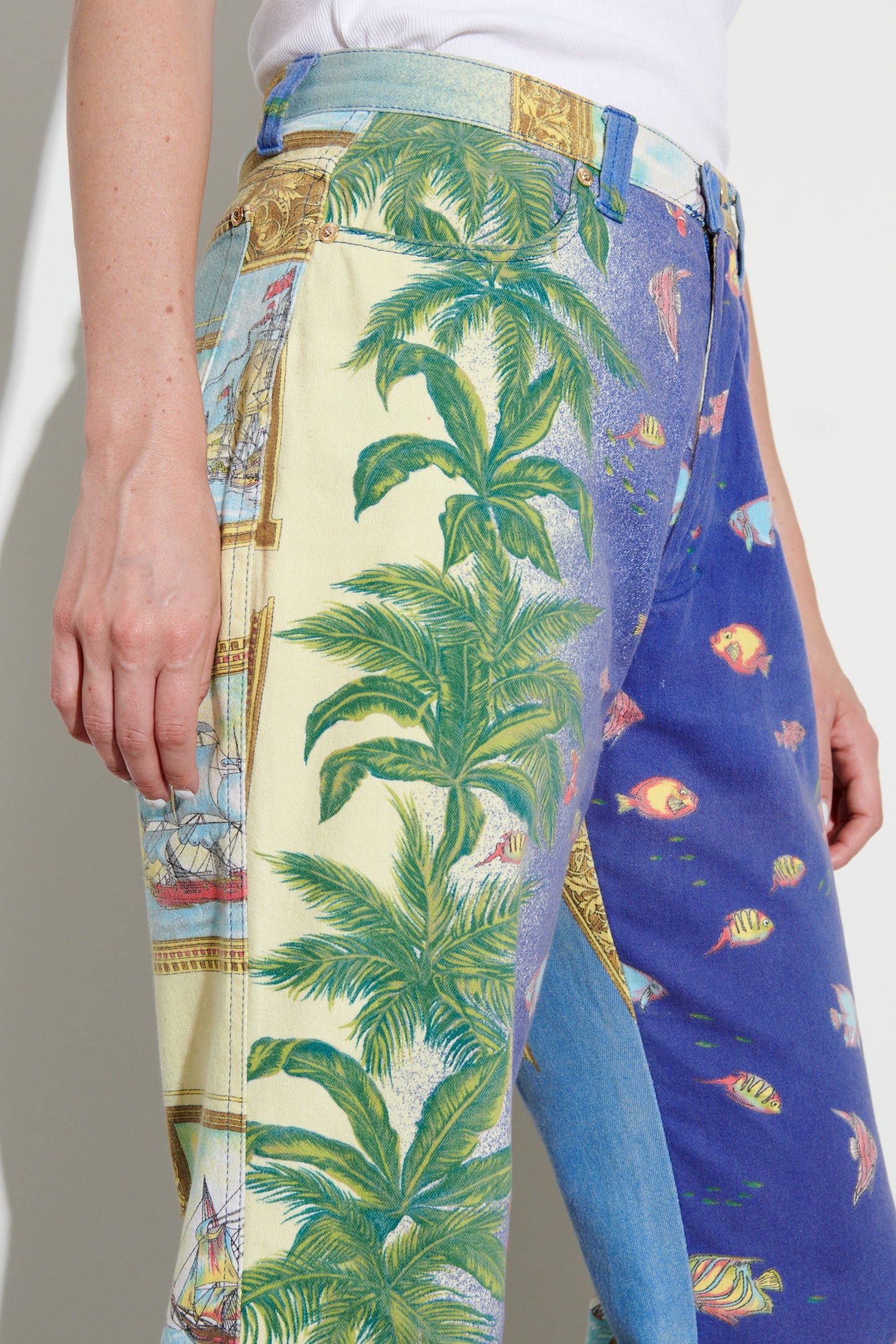 Versace Jeans Couture Ocean Print Pants