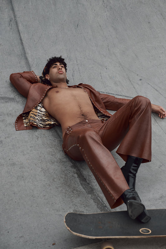 Dolce & Gabbana Studded Leather Pants