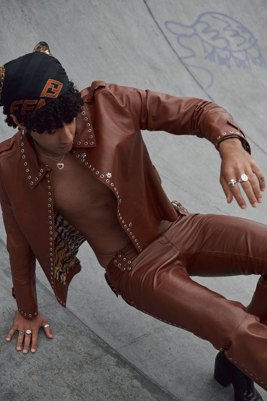 Dolce & Gabbana Studded Leather Jacket